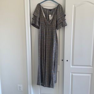 Long Jumpsuit Plaid, Size L, Fashion Nova